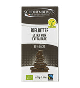 Bio Ciocolata Neagra 80% Vegan Schonenberger 75 g